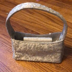 Taupe beaded purse